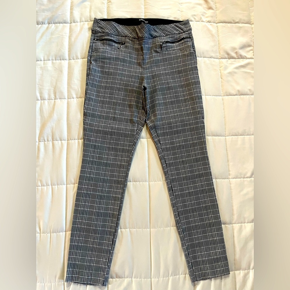 Hollywould Women Office Dressy Leggings Skinny Trousers with Print Size L